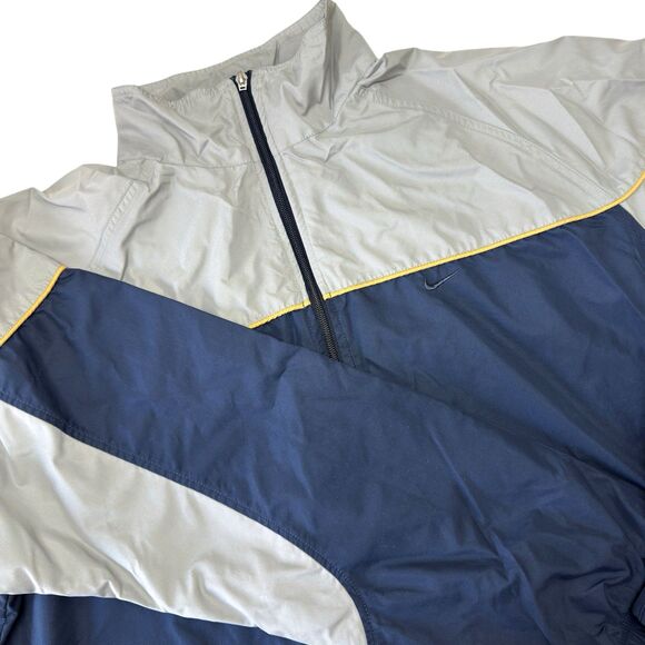 Vintage Y2k Nike Windbreaker Men XL Track Jacket Full Zip Silver Tag Streetwear - Picture 1 of 9